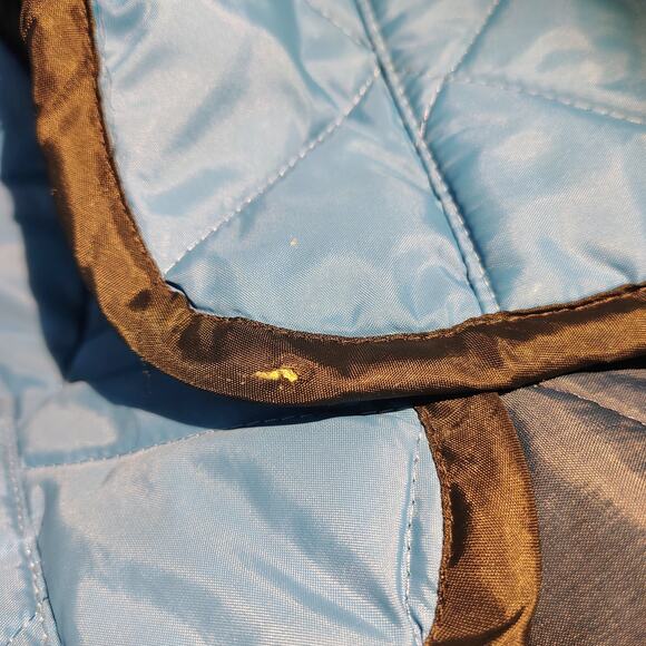 70s Blue Vintage Sears Work Leisure Zip Up Quilted Vest Pockets Size Small Mens - Picture 8 of 8